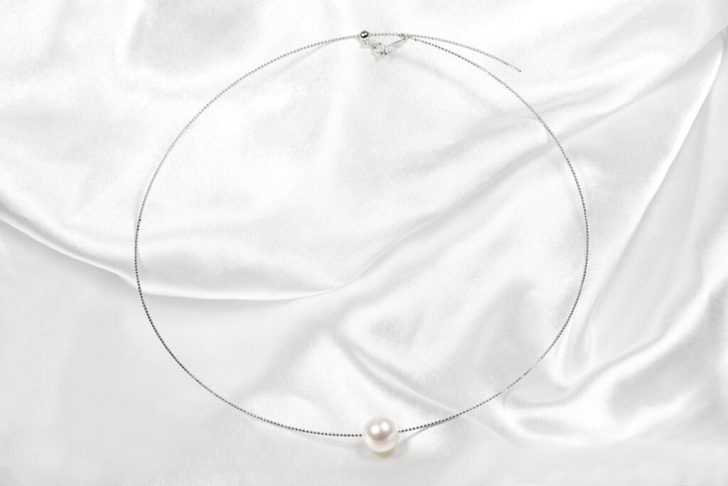 天然白色珍珠頸鏈
