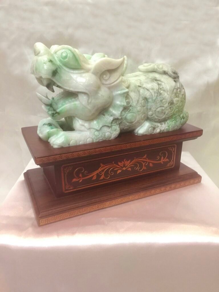 A貨天然翡翠貔貅擺件